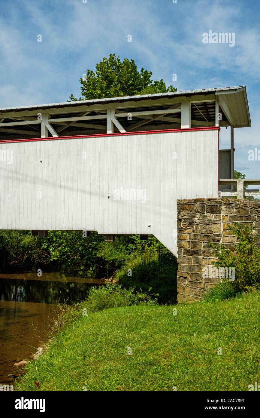 Ryot Covered Bridge, Bowser Road, West St Clair Township, PA Stock