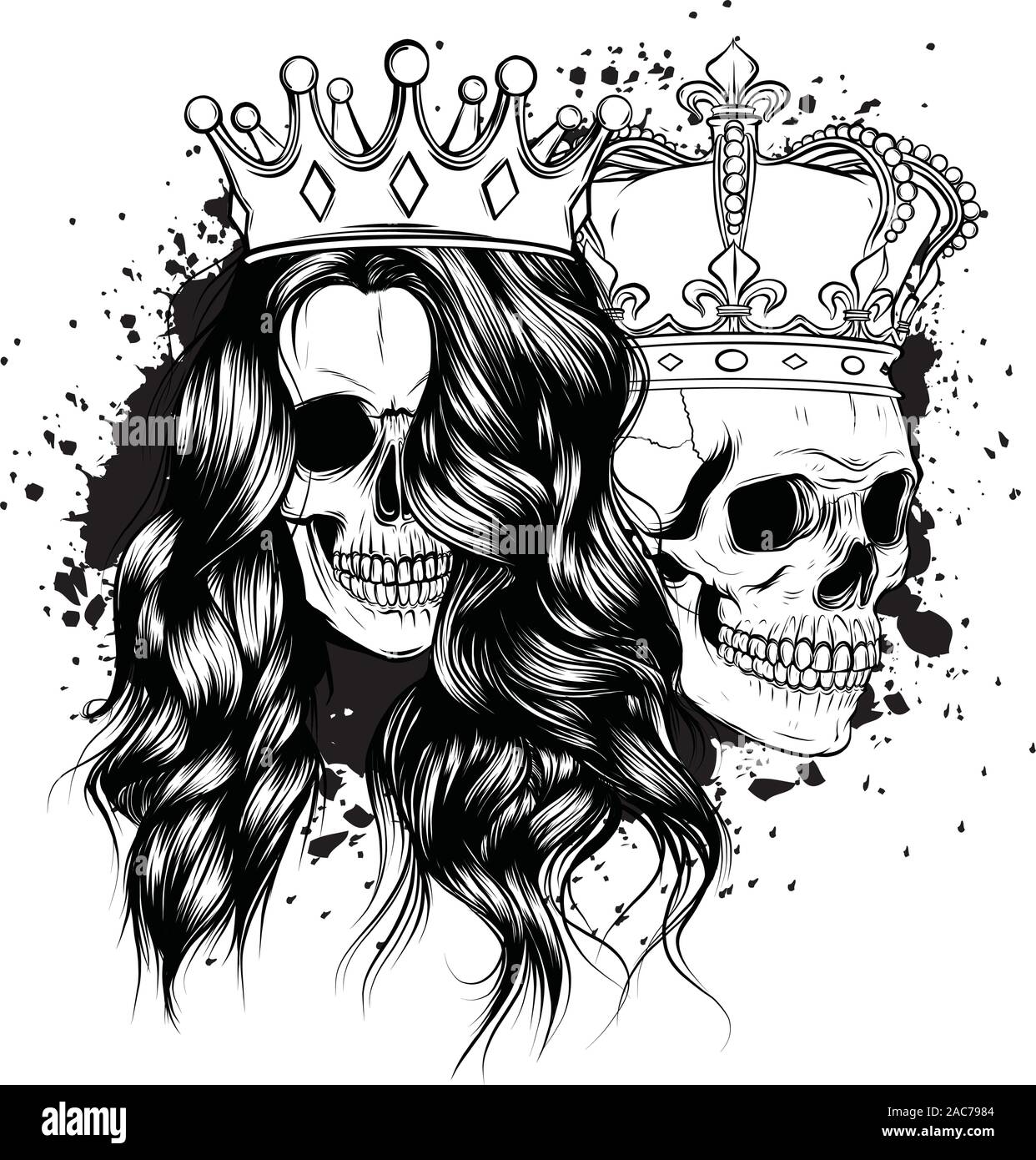 Top 91+ Wallpaper King And Queen Skulls Completed