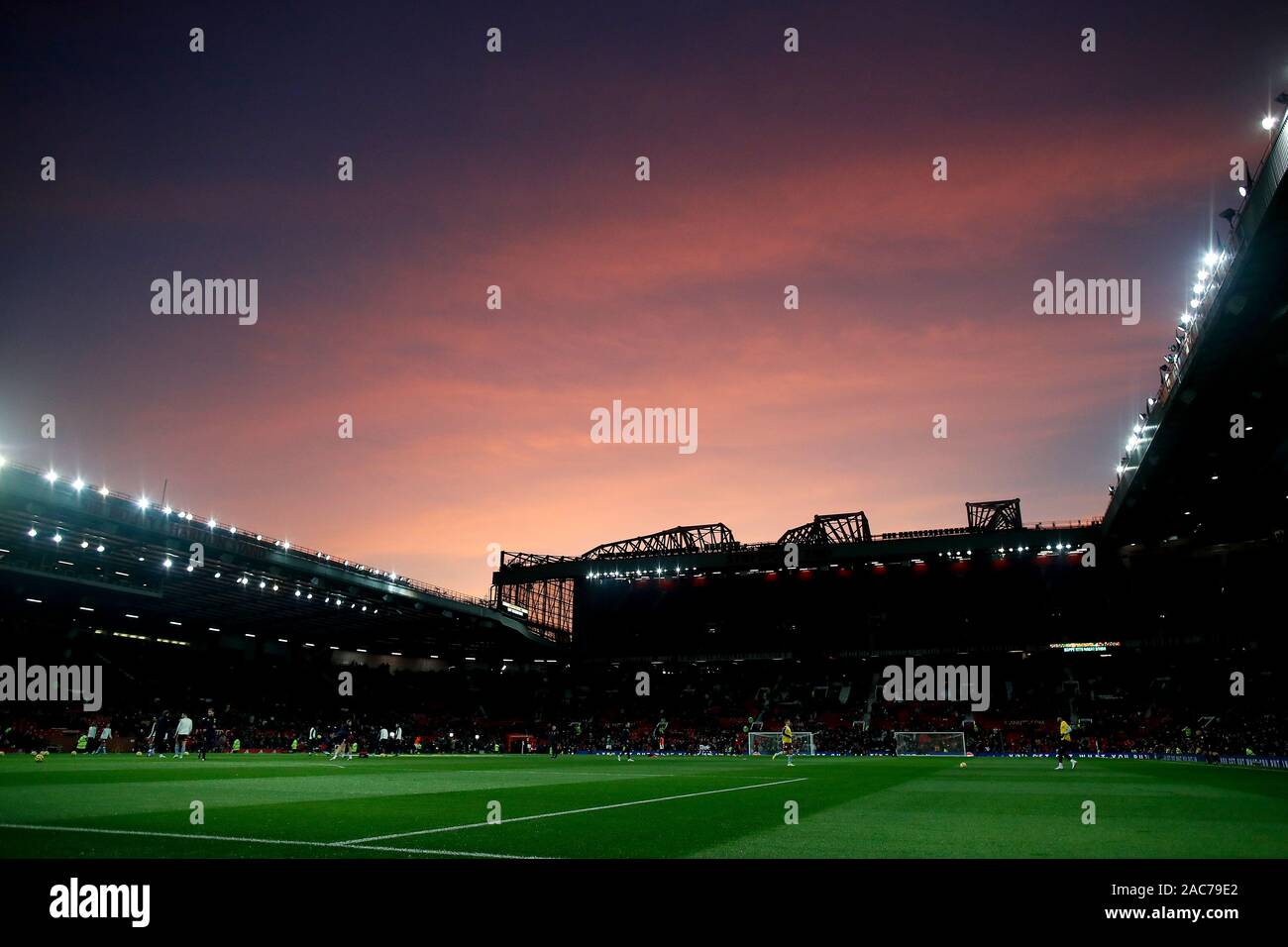 A general view ahead of the Premier League match at Old Trafford, Manchester. Stock Photo