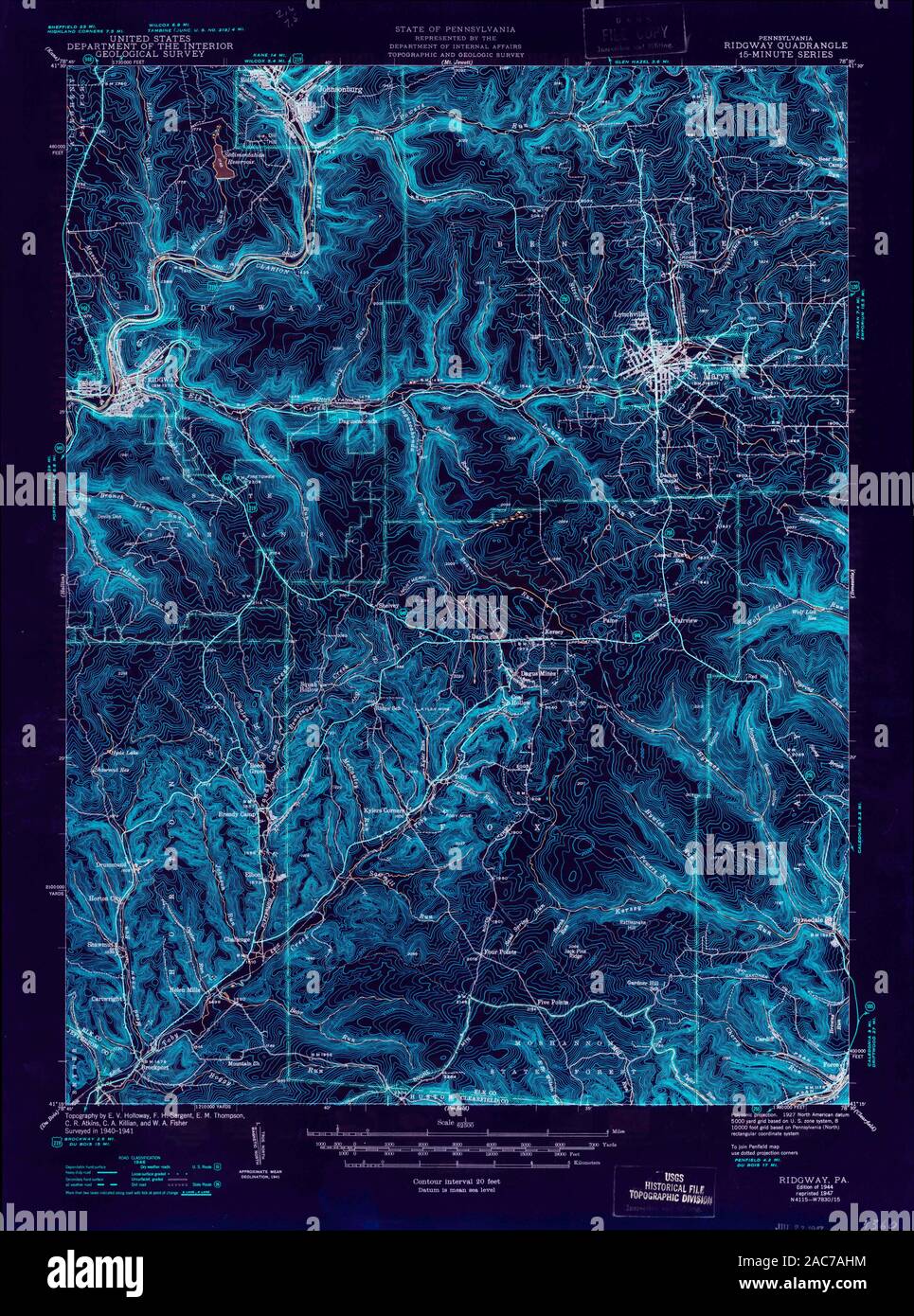 Map of ridgway pennsylvania hires stock photography and images Alamy
