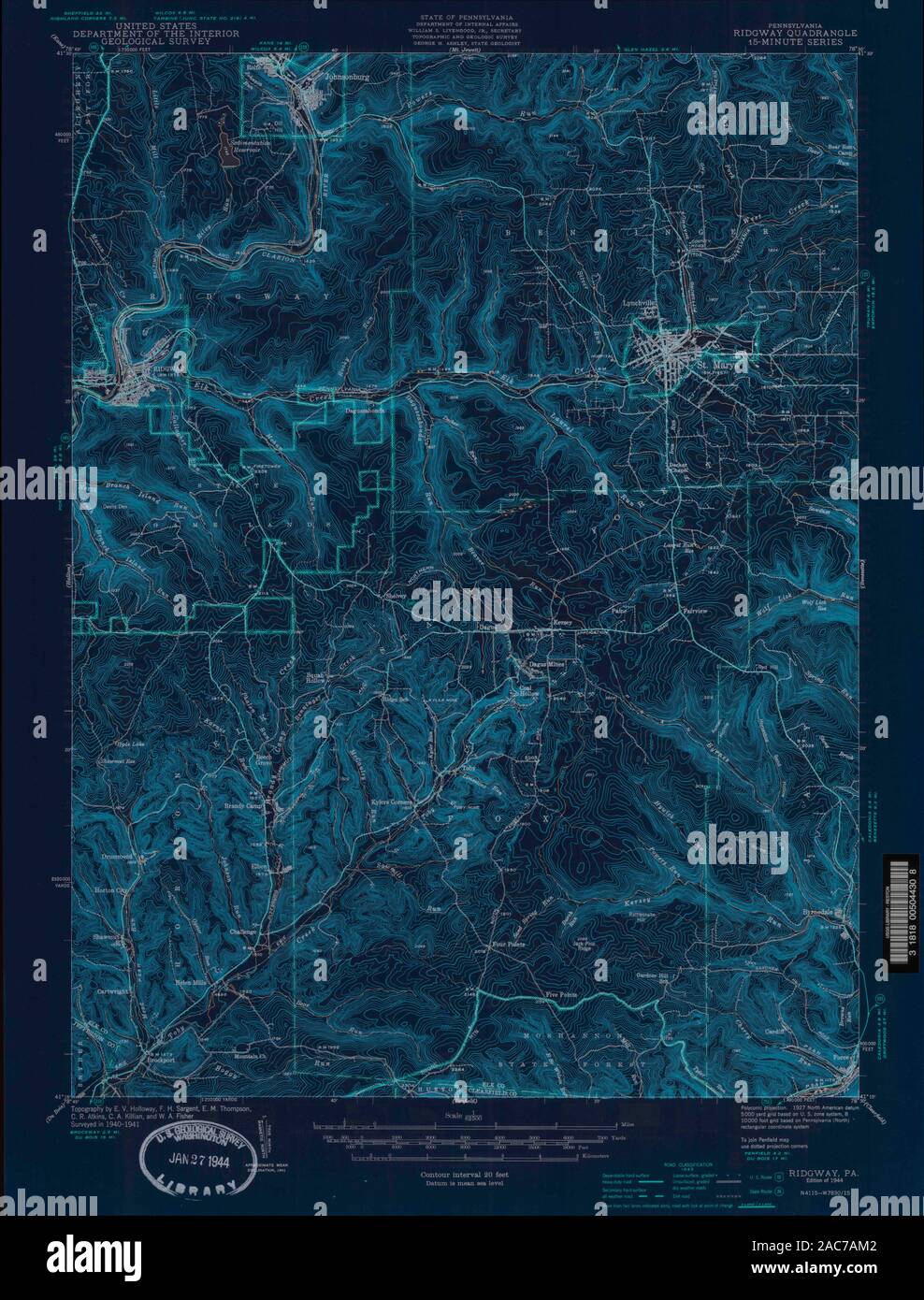 Ridgway pennsylvania map hires stock photography and images Alamy