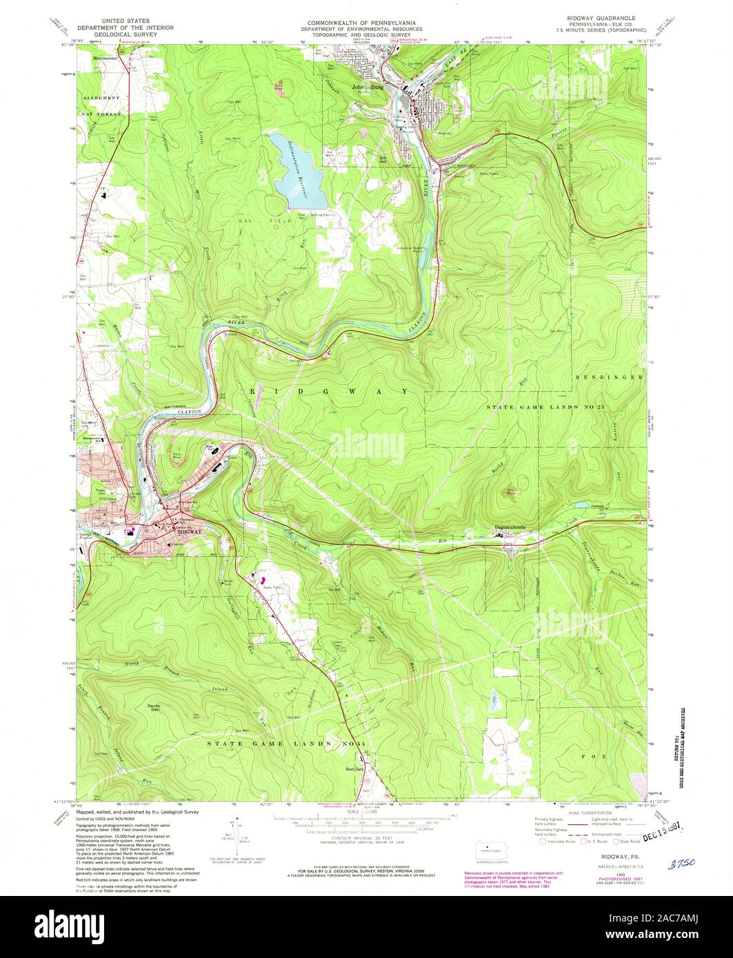 Map of ridgway pennsylvania hires stock photography and images Alamy