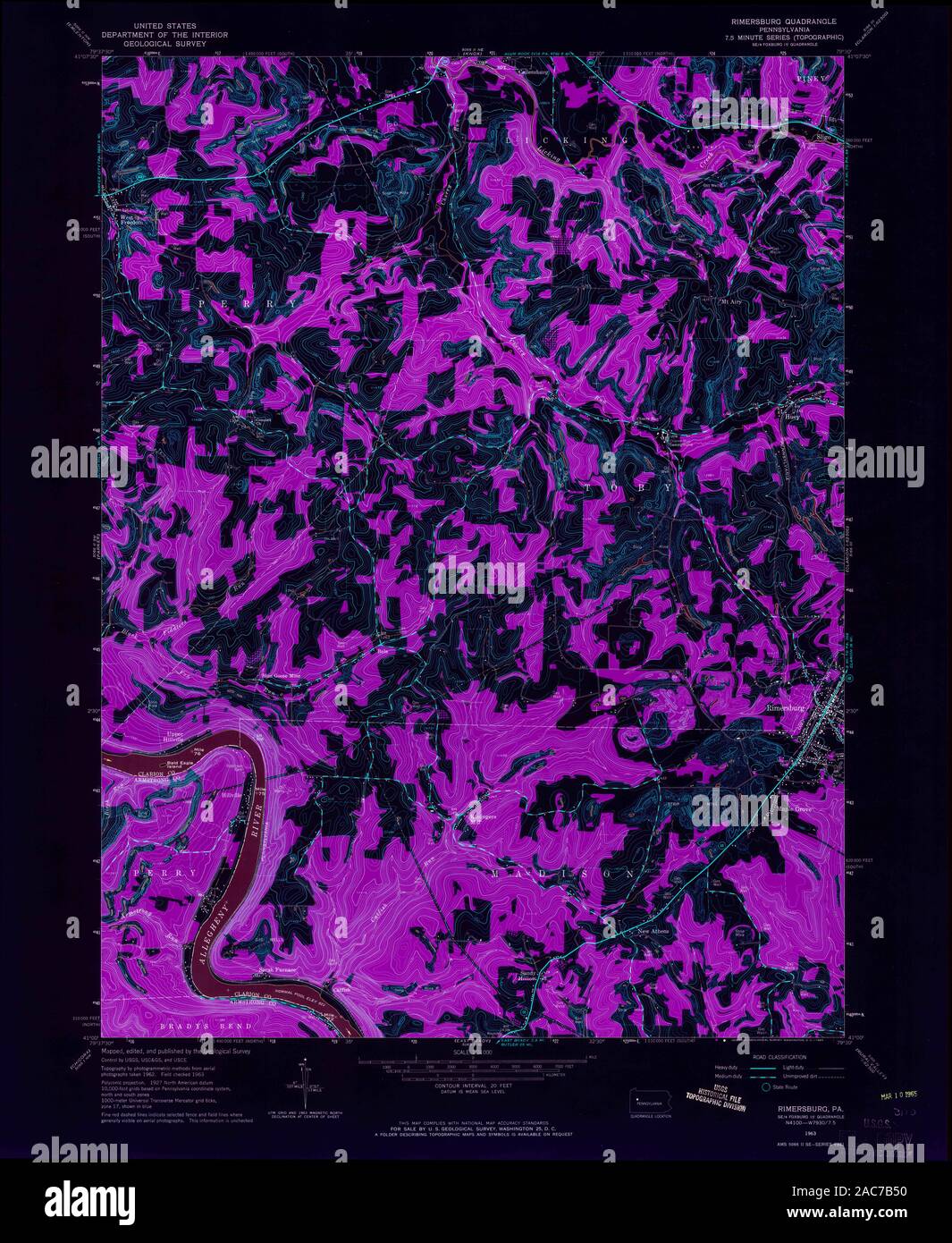 Rimersburg pennsylvania map hires stock photography and images Alamy