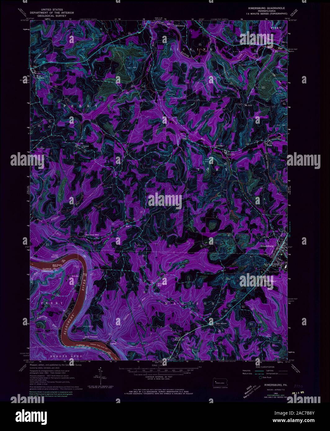 Map of rimersburg hires stock photography and images Alamy