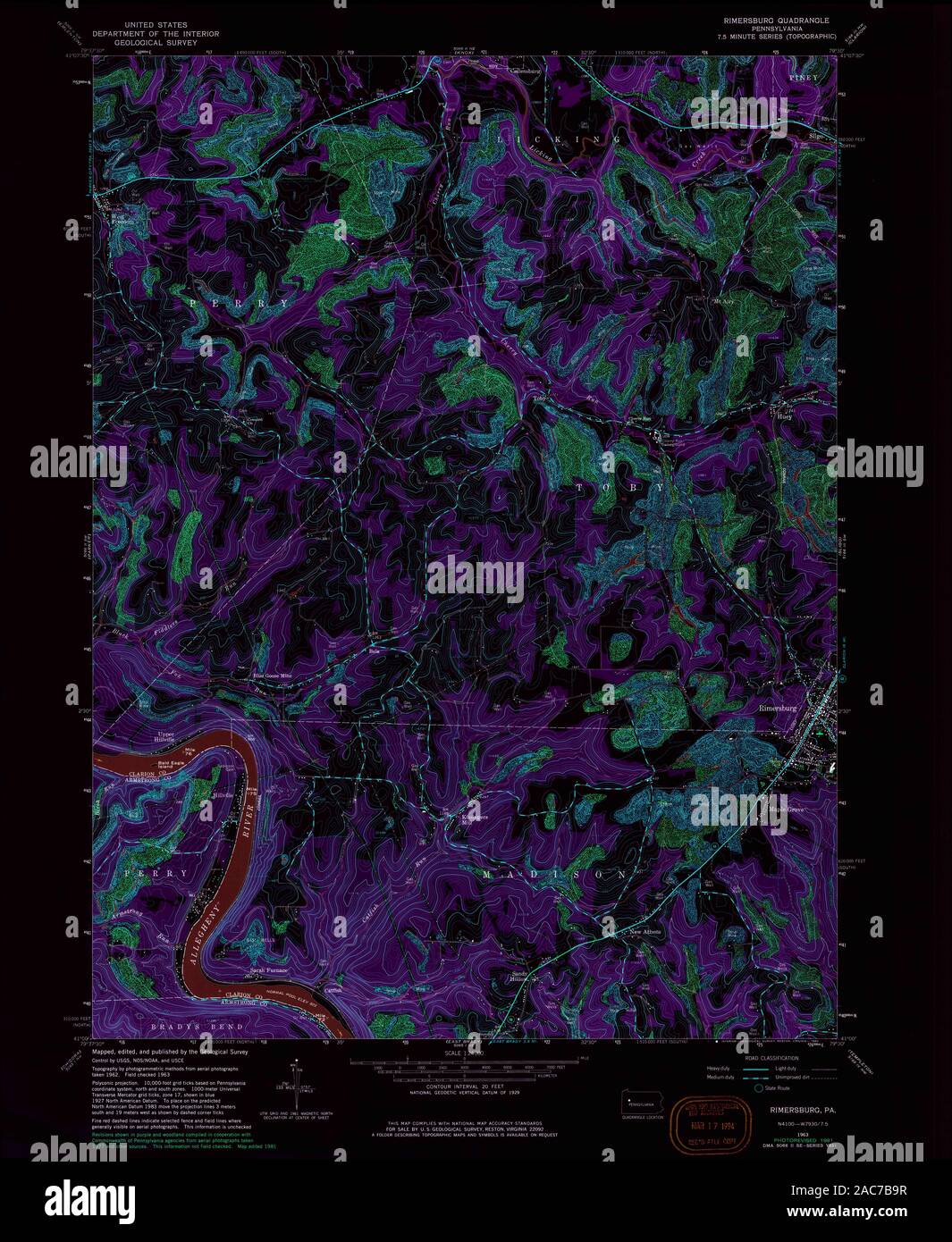 Rimersburg pennsylvania map hires stock photography and images Alamy