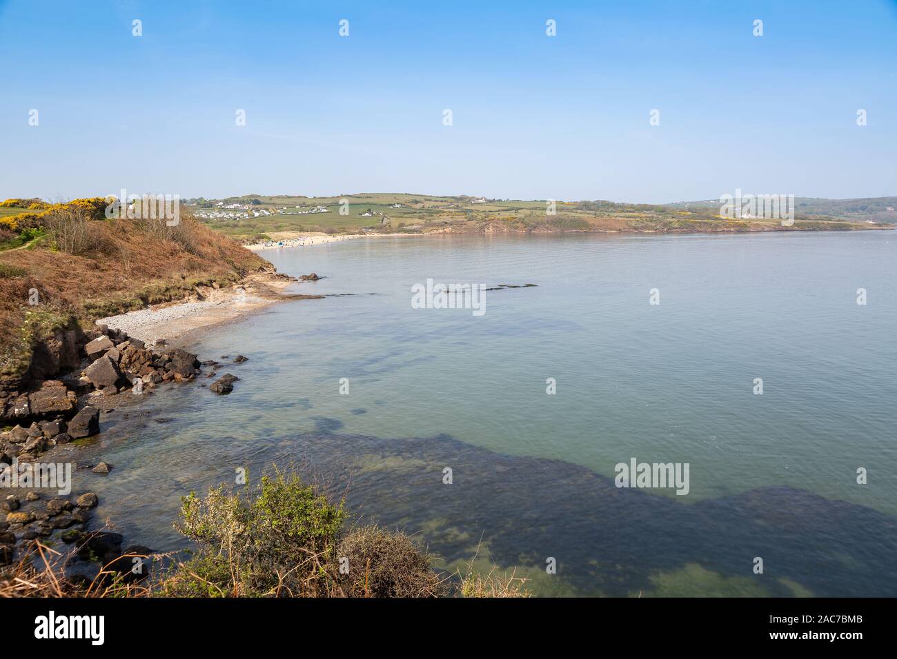 Clear sea at Ligwy beach in Anglesey, North Wales UK Stock Photo