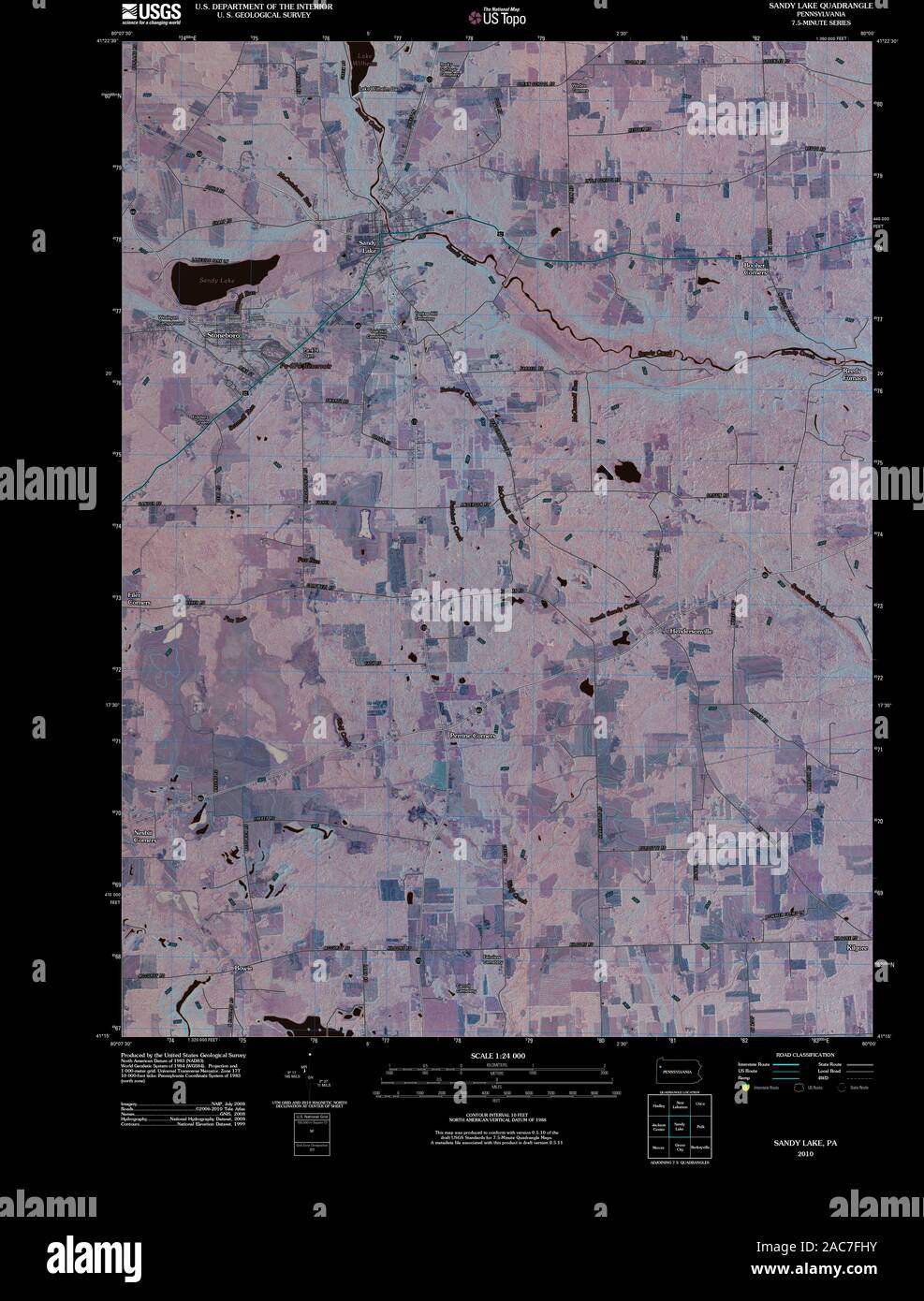 Map of sandy lake hires stock photography and images Alamy