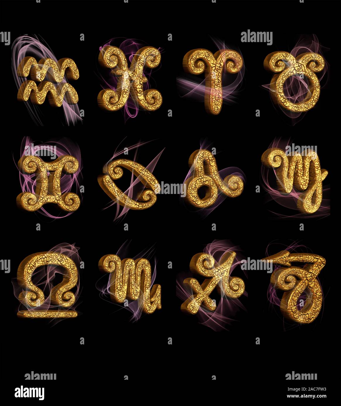 Poster Zodiac Signs, Jewel Stock Photo Alamy
