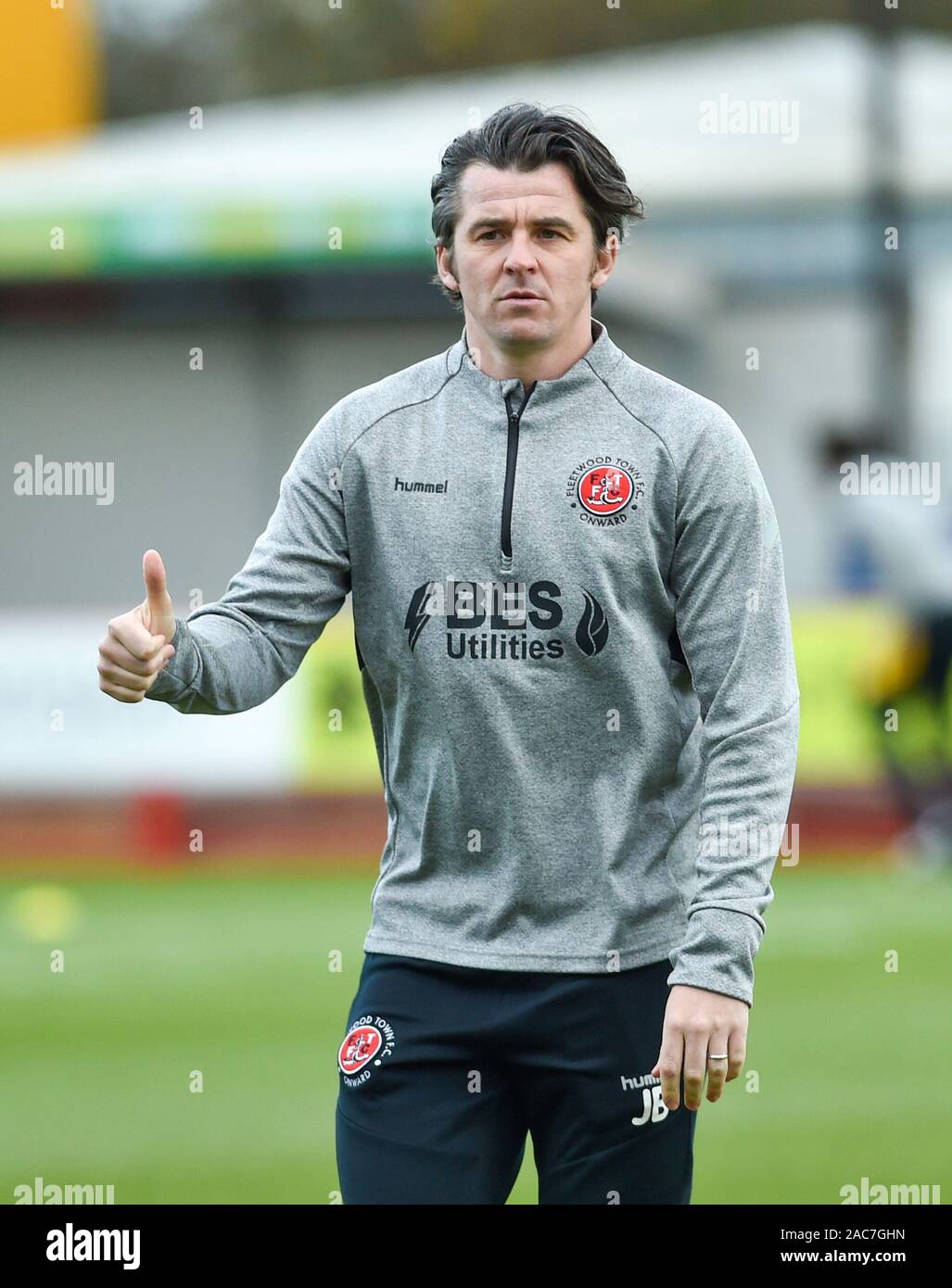 Fleetwood Manager Joey Barton Looks Confident Before The Emirates Fa Cup 2nd Round Match Between Crawley Town And Fleetwood Town At The People S Pension Stadium Crawley Uk 01 December 19