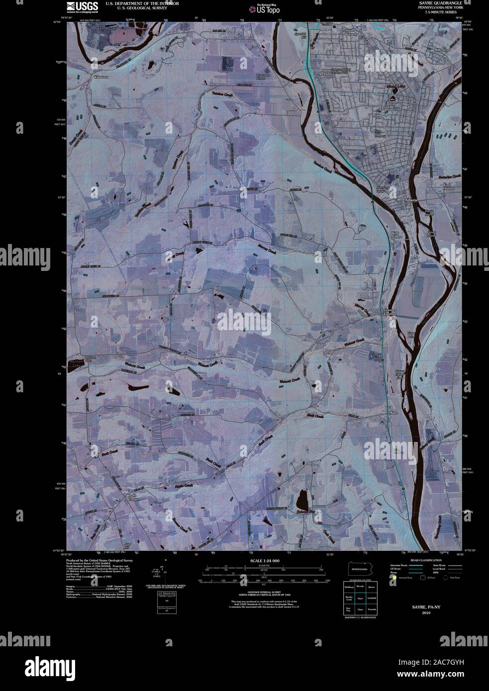 Sayre pennsylvania map hires stock photography and images Alamy