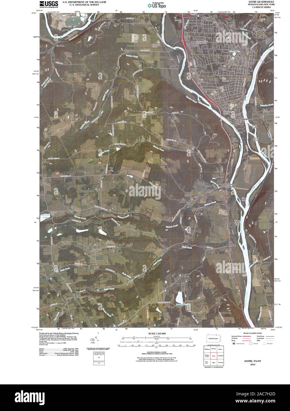 Sayre pennsylvania map hires stock photography and images Alamy