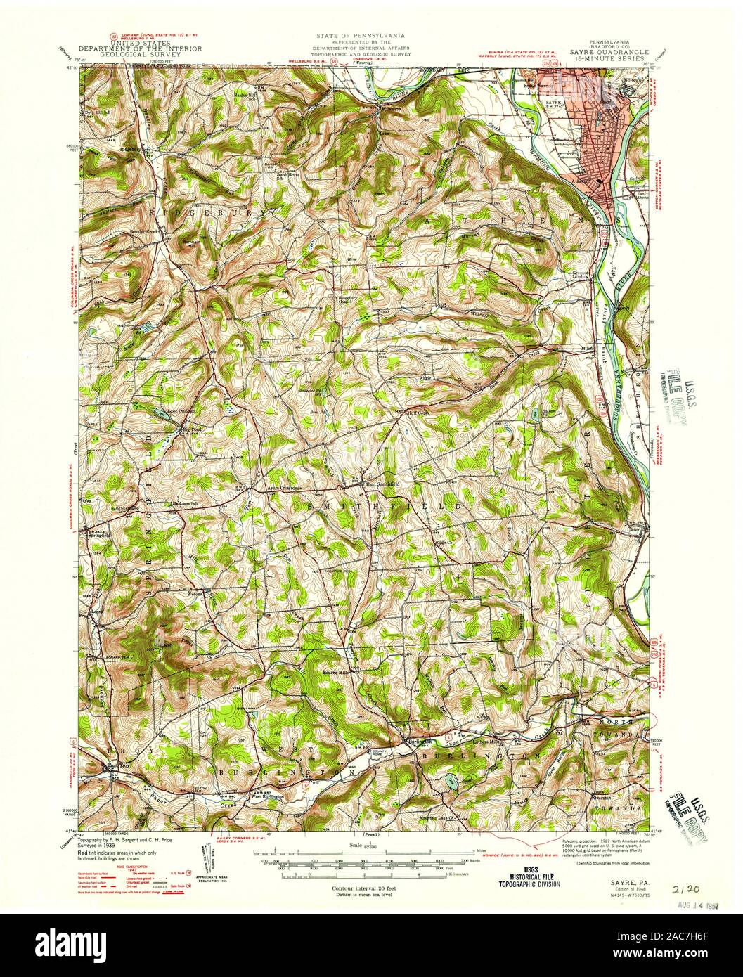 Sayre pennsylvania map hires stock photography and images Alamy