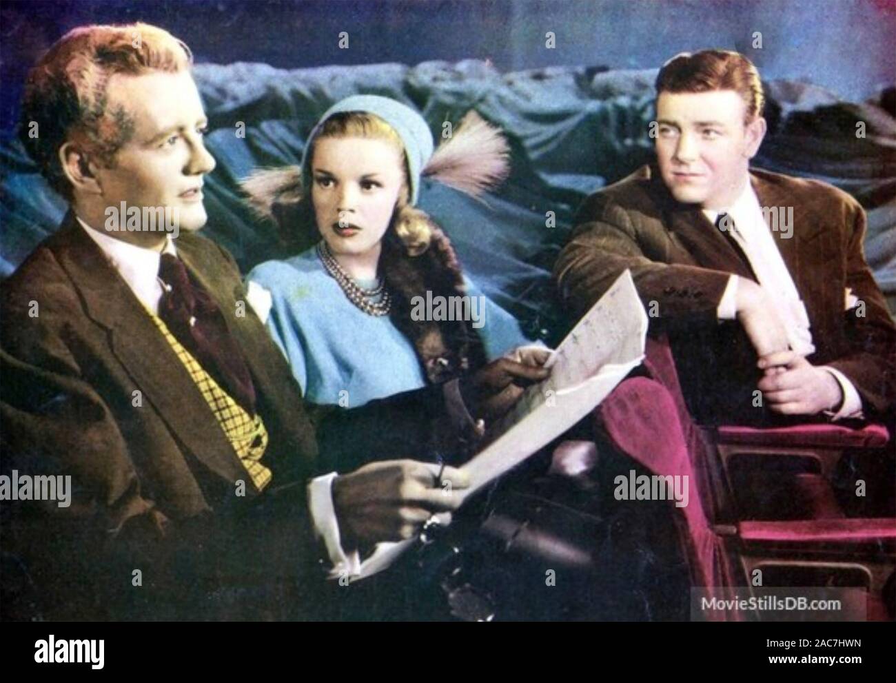 TILL THE CLOUDS ROLL BY 1946  MGM film with Van Heflin at left and Judy Garland Stock Photo