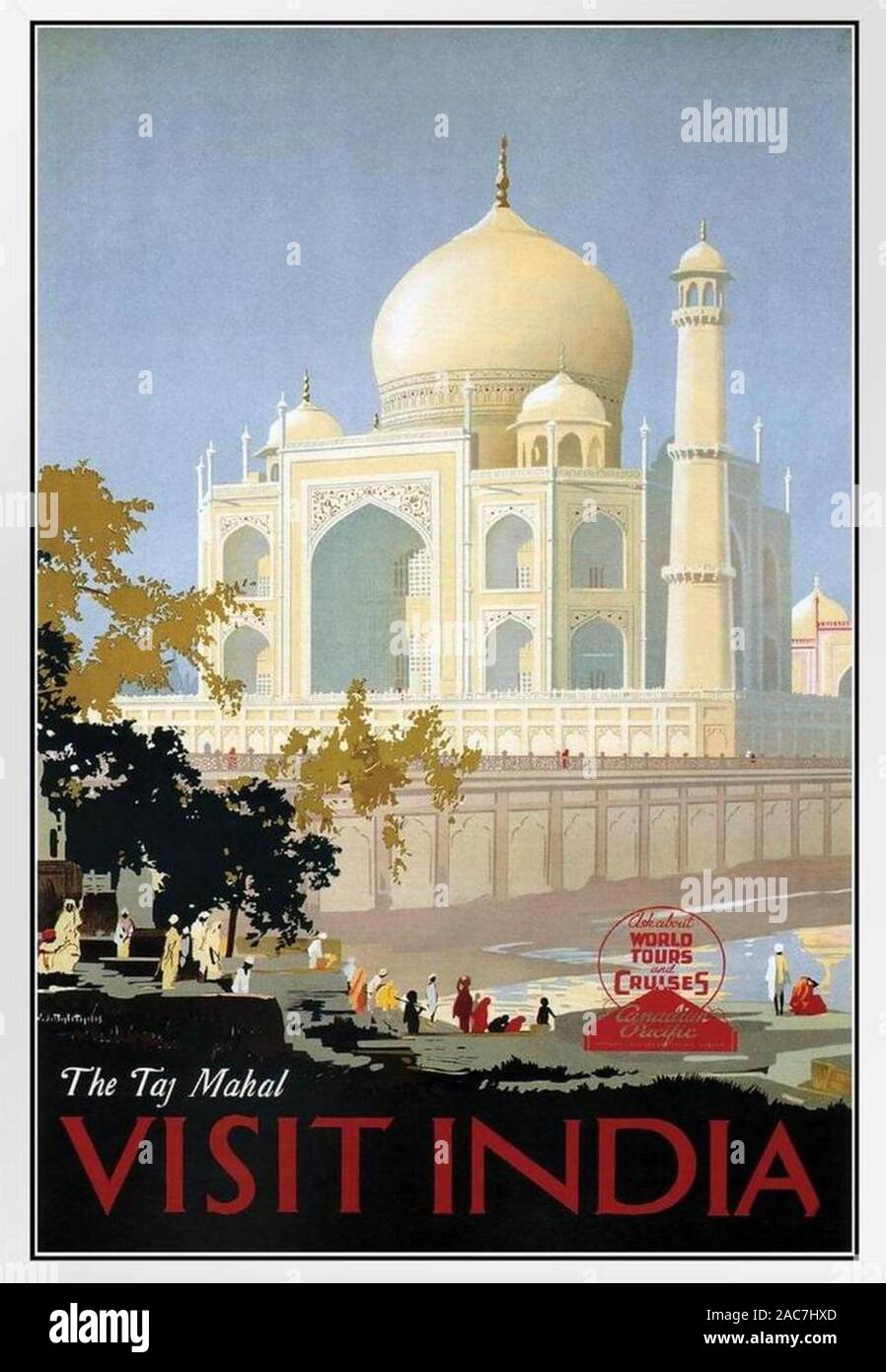 VISIT INDIA poster about 1935 Stock Photo
