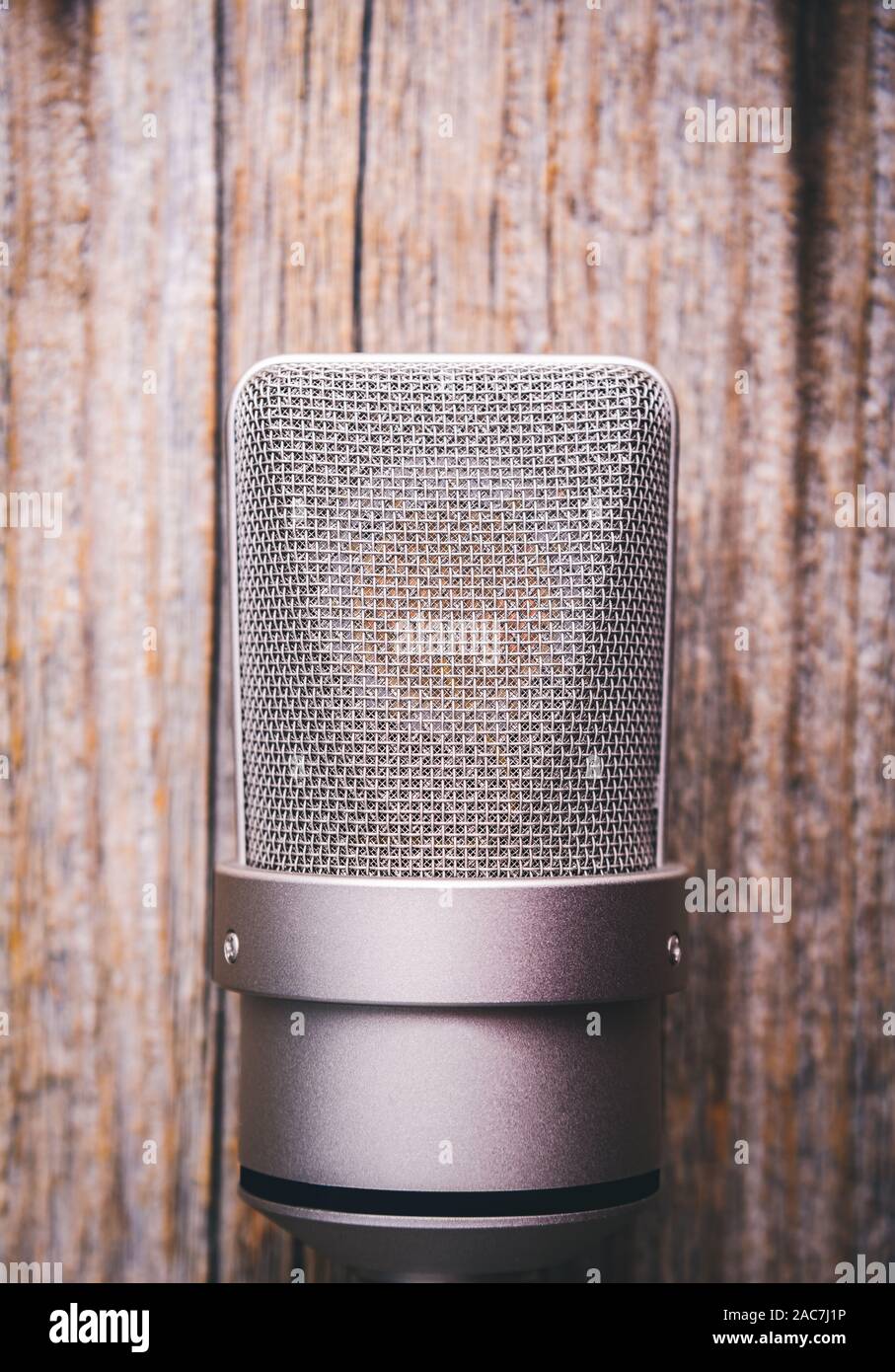 Large diaphragm condenser studio microphone Stock Photo Alamy