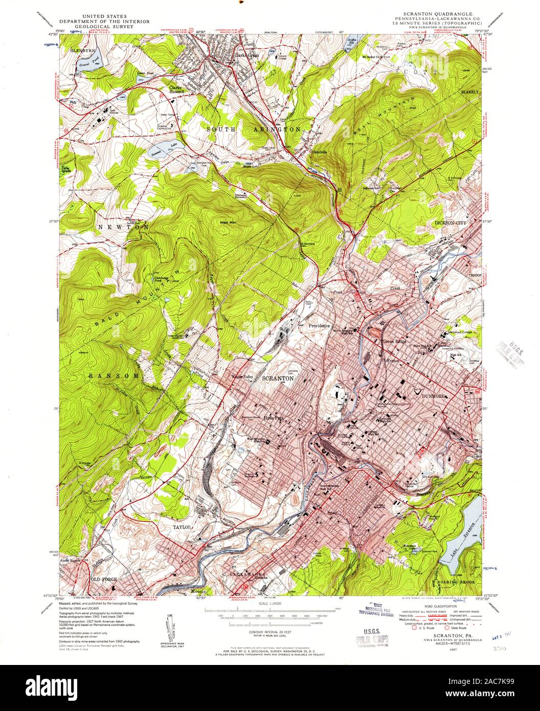 Scranton pennsylvania map hi-res stock photography and images - Alamy