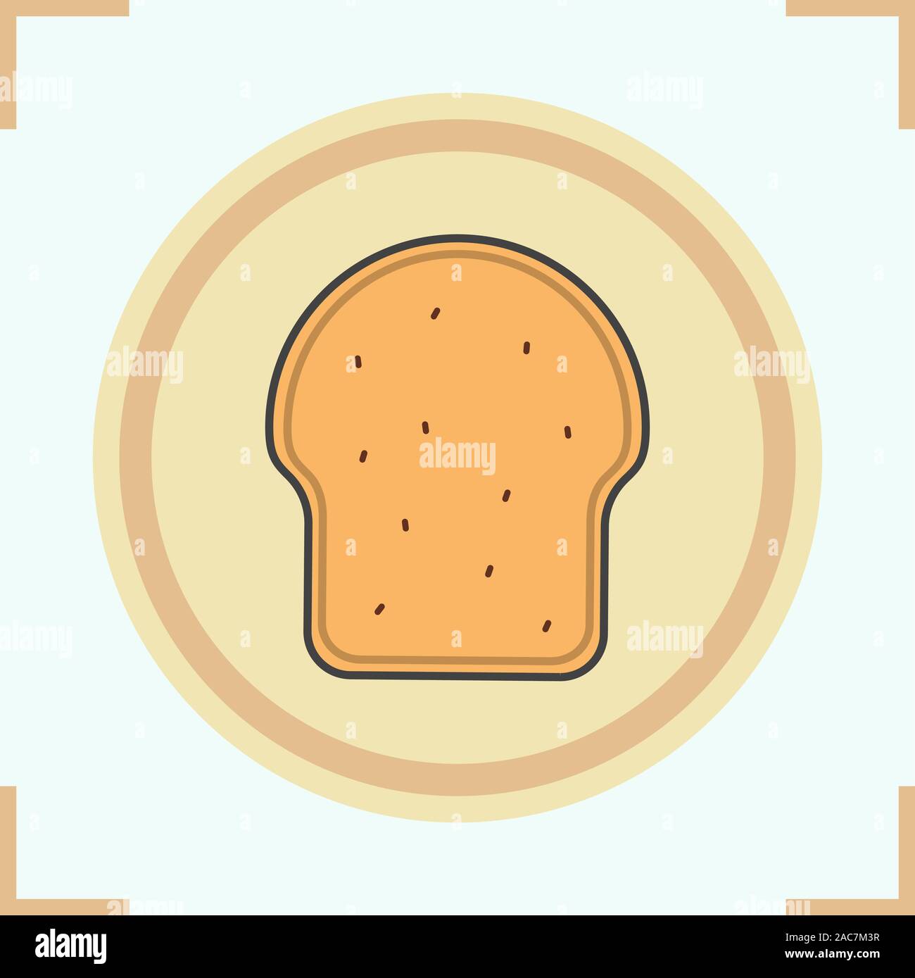 Toasted bread color icon. Sandwich toast. Isolated vector illustration ...