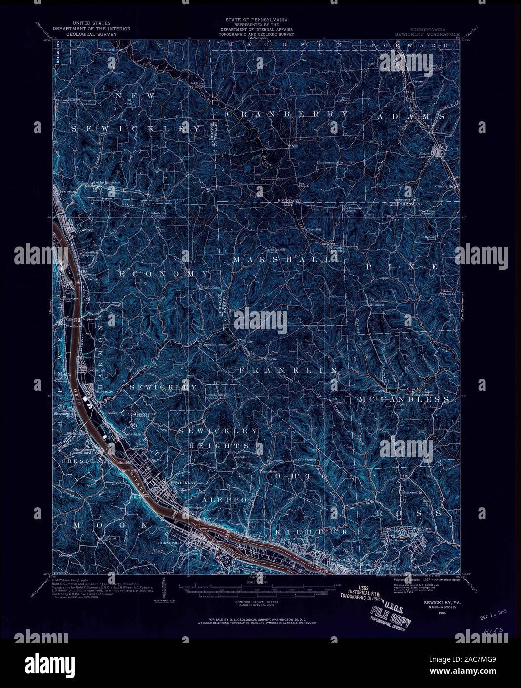 Map of sewickley pennsylvania hi-res stock photography and images - Alamy