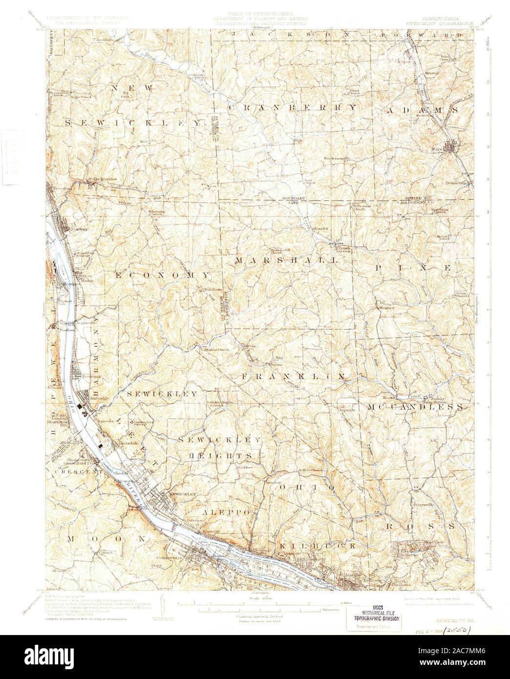 Sewickley pennsylvania map hi-res stock photography and images - Alamy