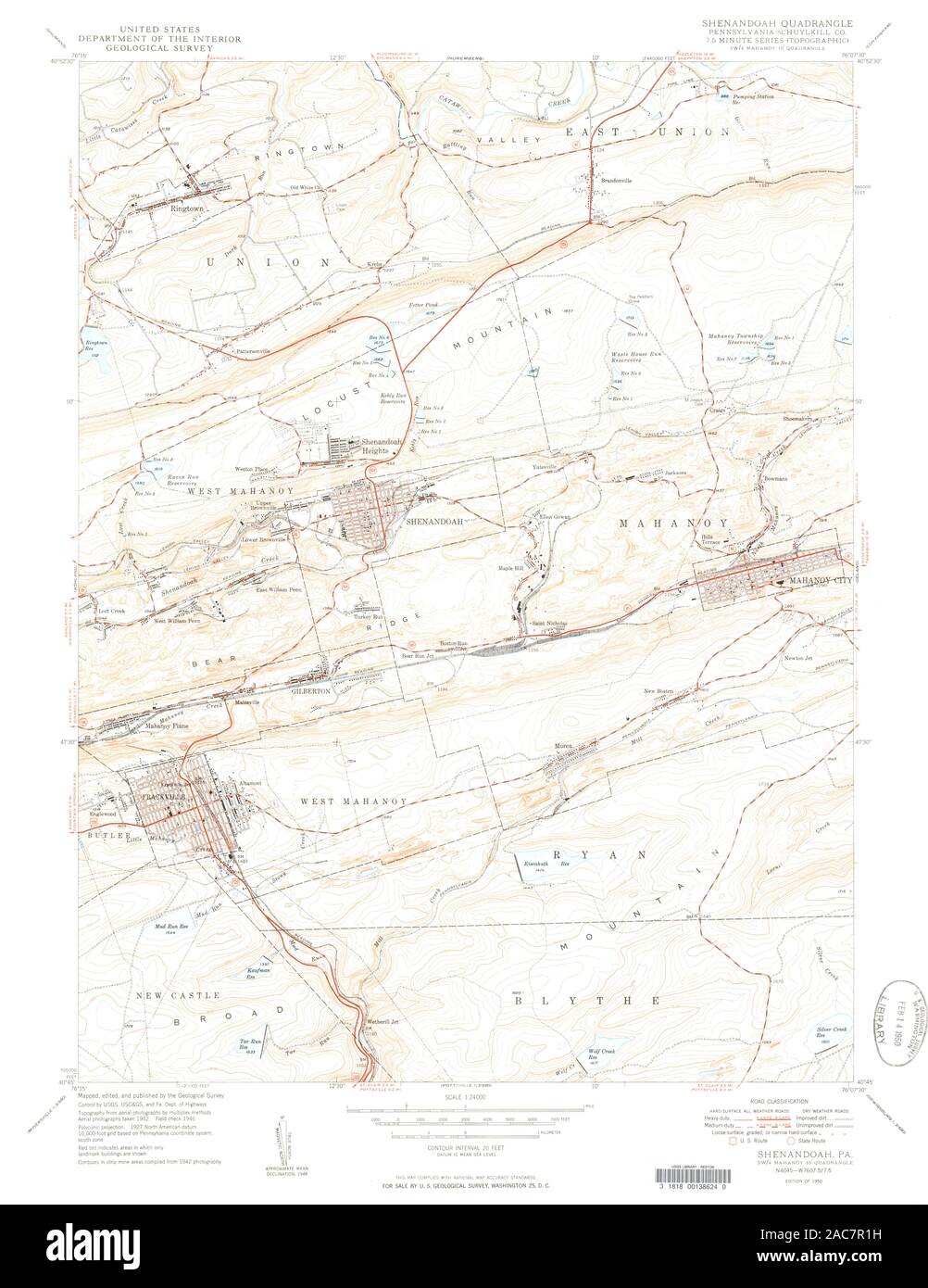Shenandoah map hires stock photography and images Alamy