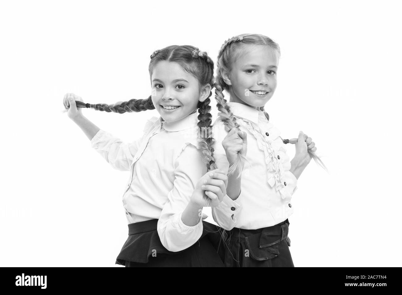 Girls Hairstyles Black And White Stock Photos Images Alamy