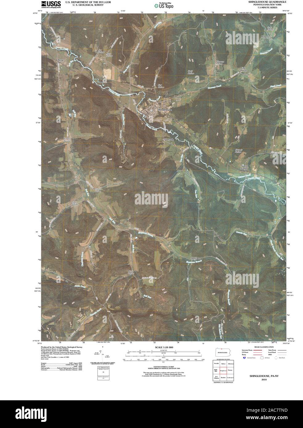 Map of shinglehouse hires stock photography and images Alamy