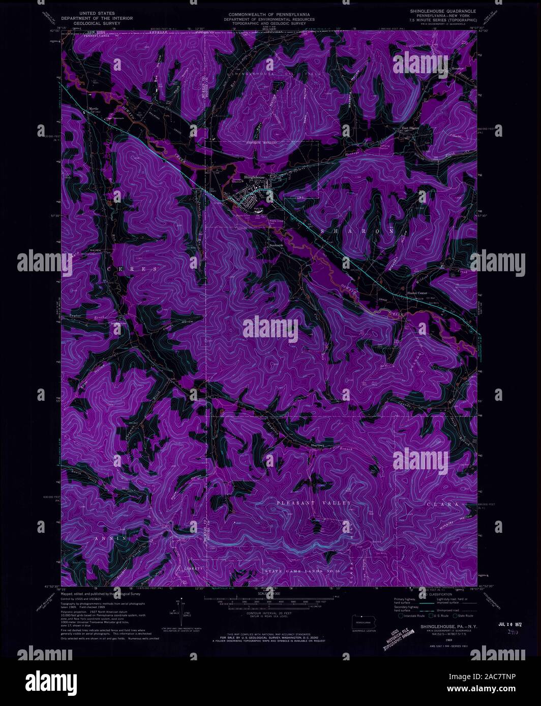 Map of shinglehouse hires stock photography and images Alamy