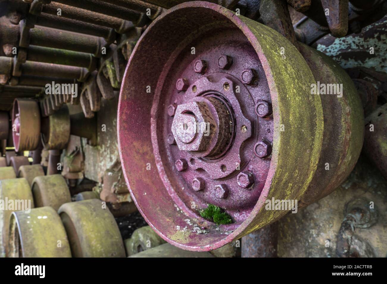 Detail of a caterpillar drive Stock Photo Alamy