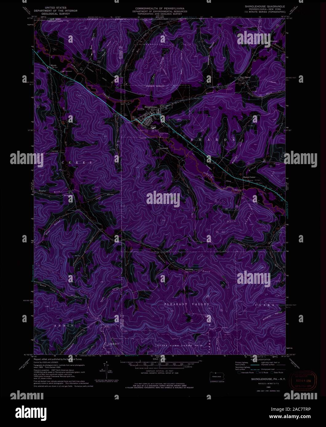 Map of shinglehouse hires stock photography and images Alamy