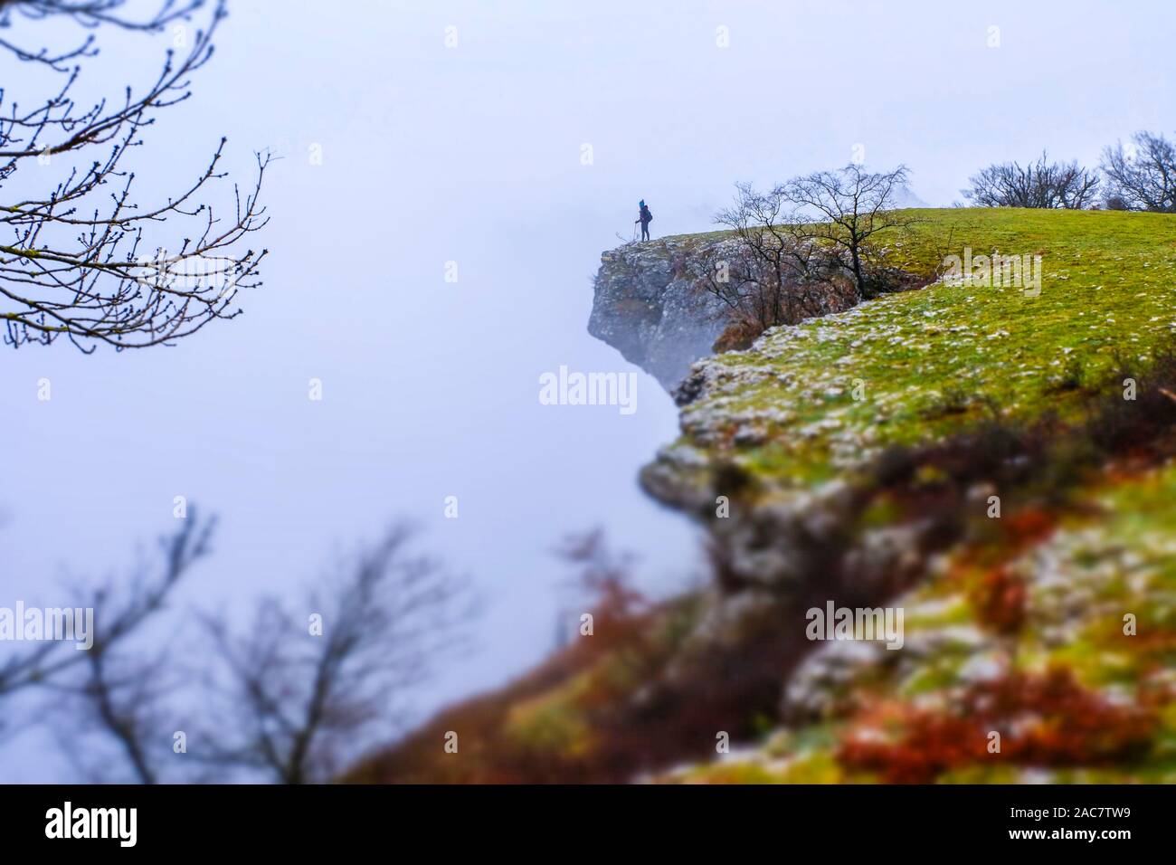 Natural viewpoint in winter. Stock Photo