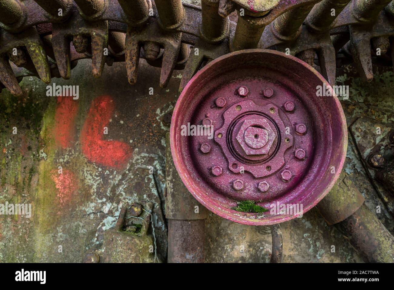 Detail of a caterpillar drive Stock Photo Alamy