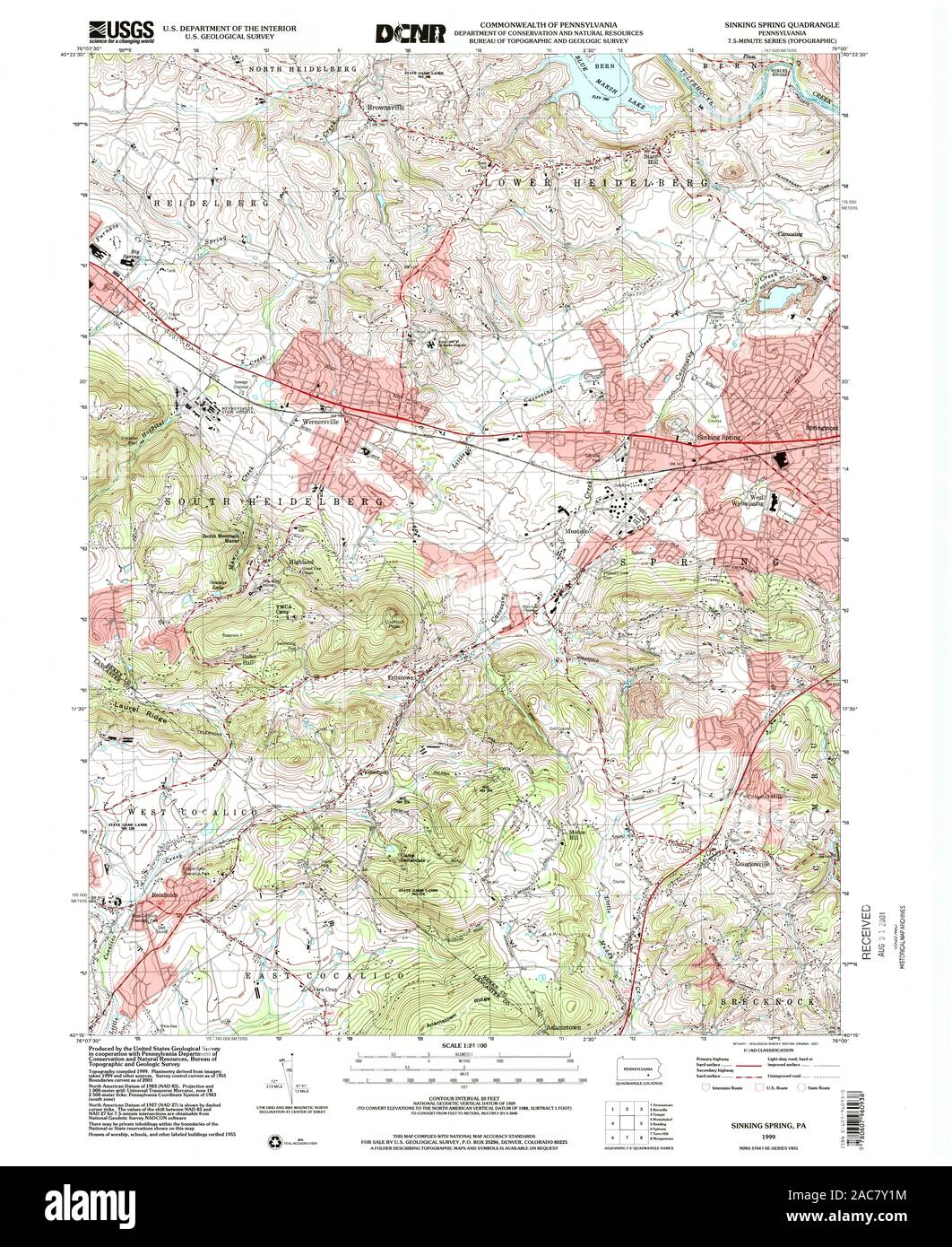 Map of sinking spring hires stock photography and images Alamy