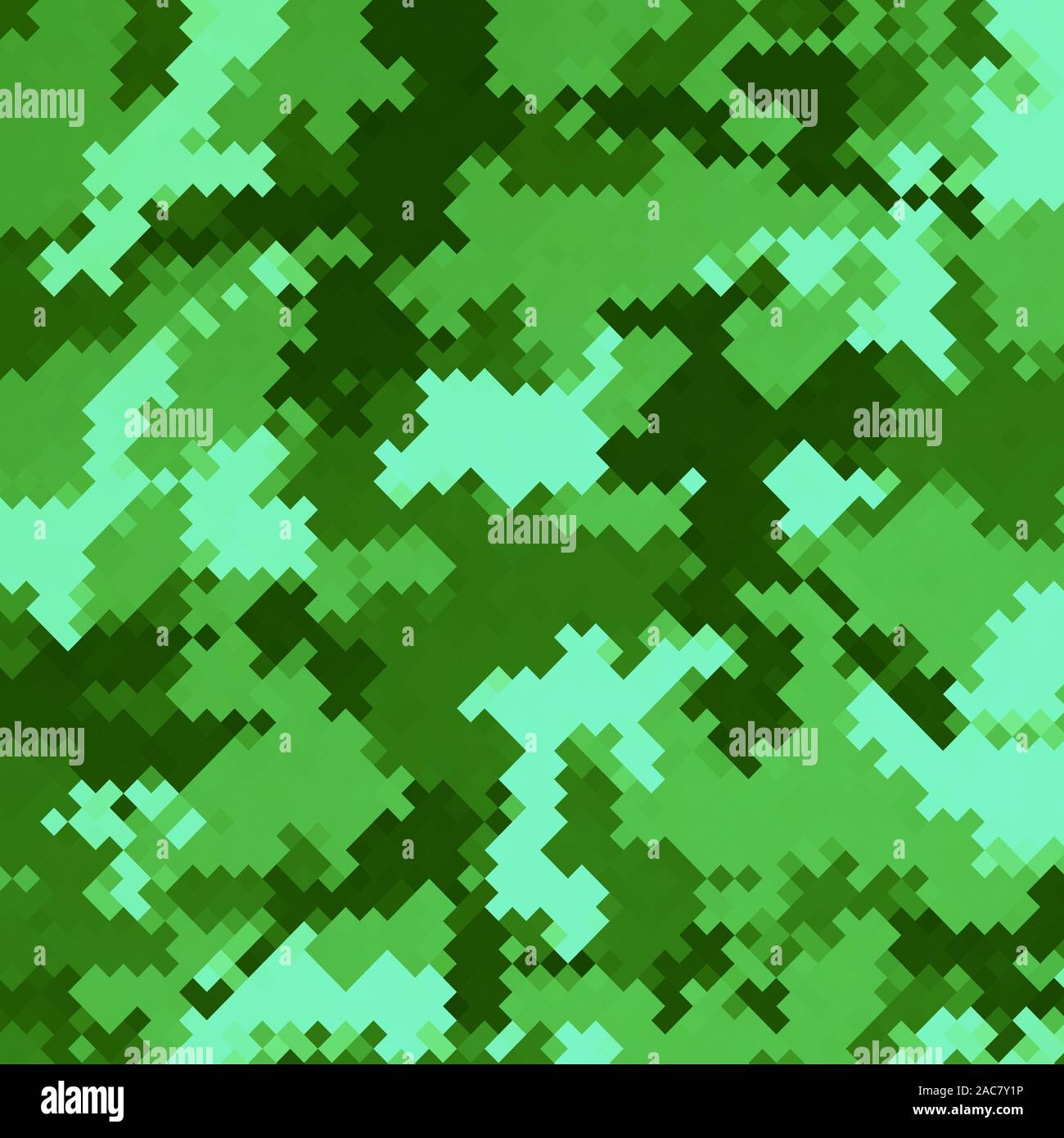 Urban Camouflage Background. Army Military Pattern. Green Pixel Fabric Textile Print for Uniforms and Weapons. Stock Vector