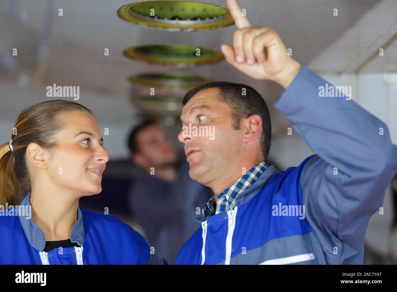 modern passenger airplane under heavy maintenance Stock Photo