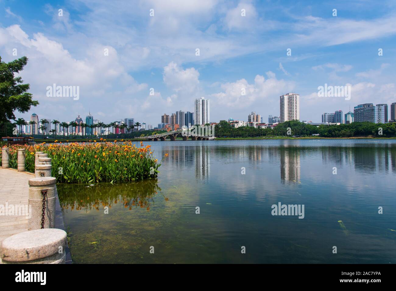 Nanhu South lake park in Nanning, capital of Guangxi province in China Stock Photo