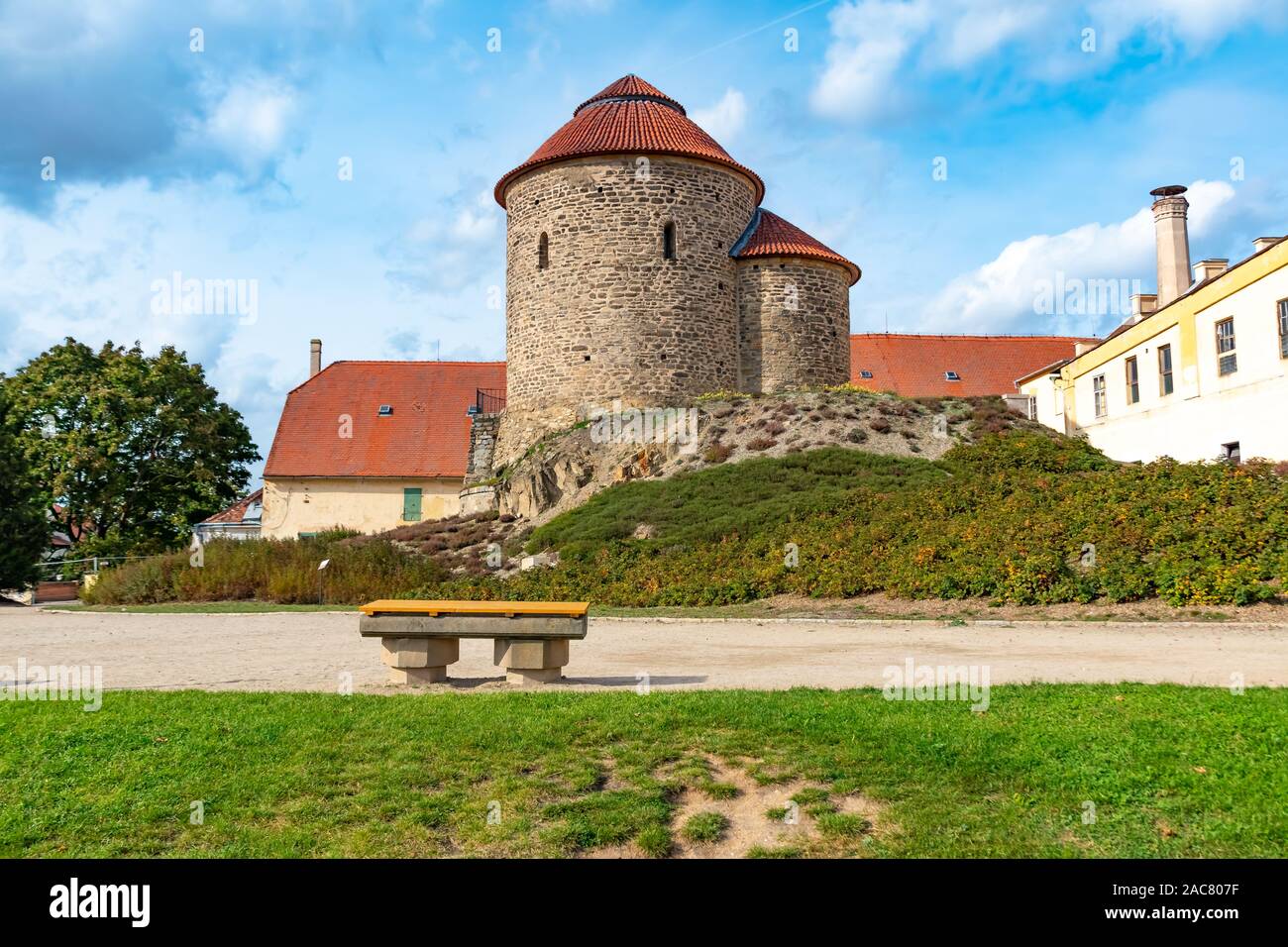 Old ancient Rotunda of St. Catherine in Znojmo town, South Moravia, Czech republic, Europe Stock Photo