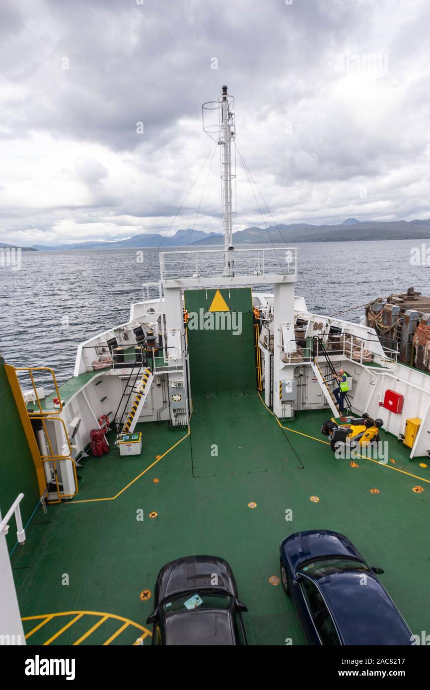 Leaving Armadale, Skye island, CalMac Ferries, Armadale to Mallaig ferry, Scotland, UK Stock Leaving Armadale, Skye island, CalMac Ferries, Armadale to Mallaig ferry, Scotland, UK Stock