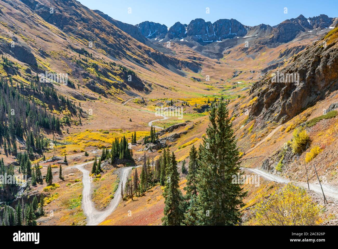 Alpine Loop trail through the San Juan Mountains in Colorado Stock Photo