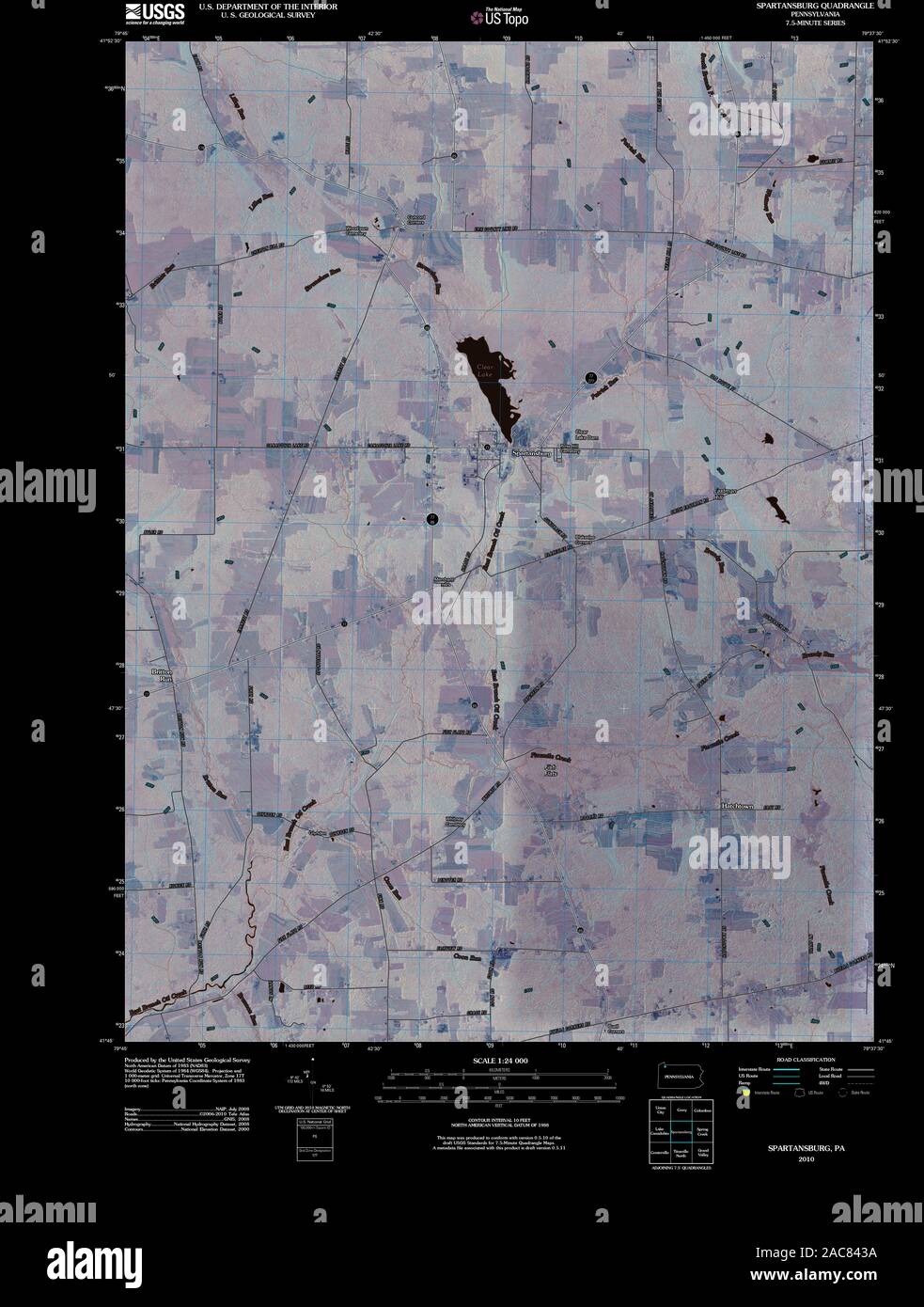 Spartansburg pennsylvania map hires stock photography and images Alamy