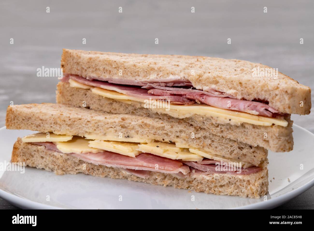 Ham sandwich brown bread hi-res stock photography and images - Alamy