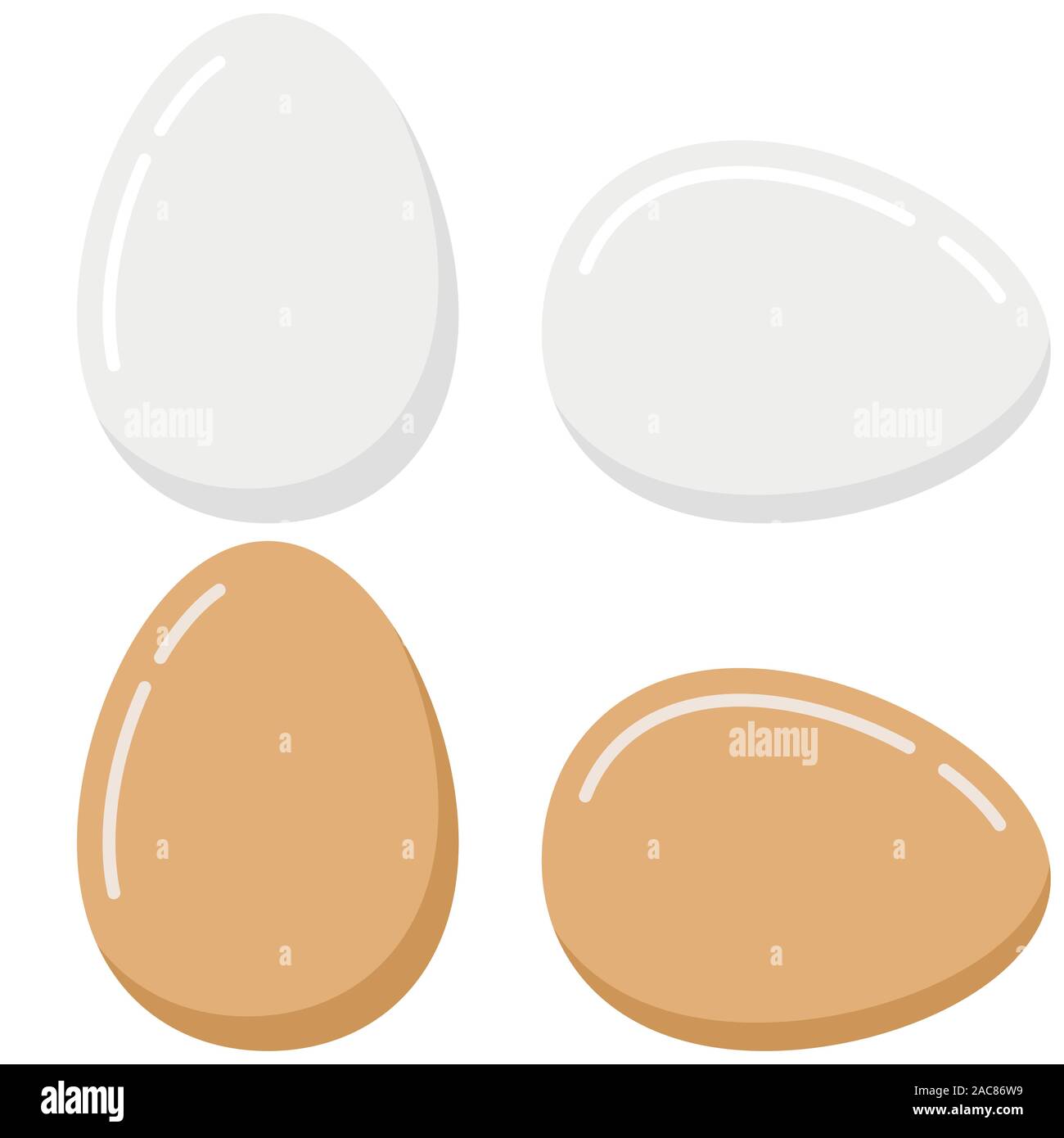 Eggs Icon Set Isolated On White Background Stock Vector Image Art Alamy