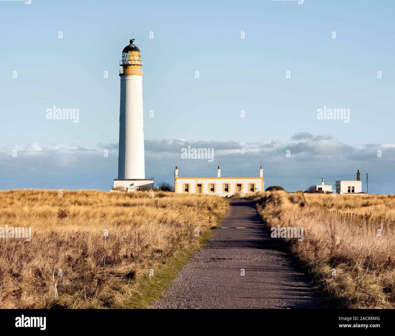 Barns Ness Lighthouse, near Dunbar, East Lothian, Scotland, UK. Stock Photo