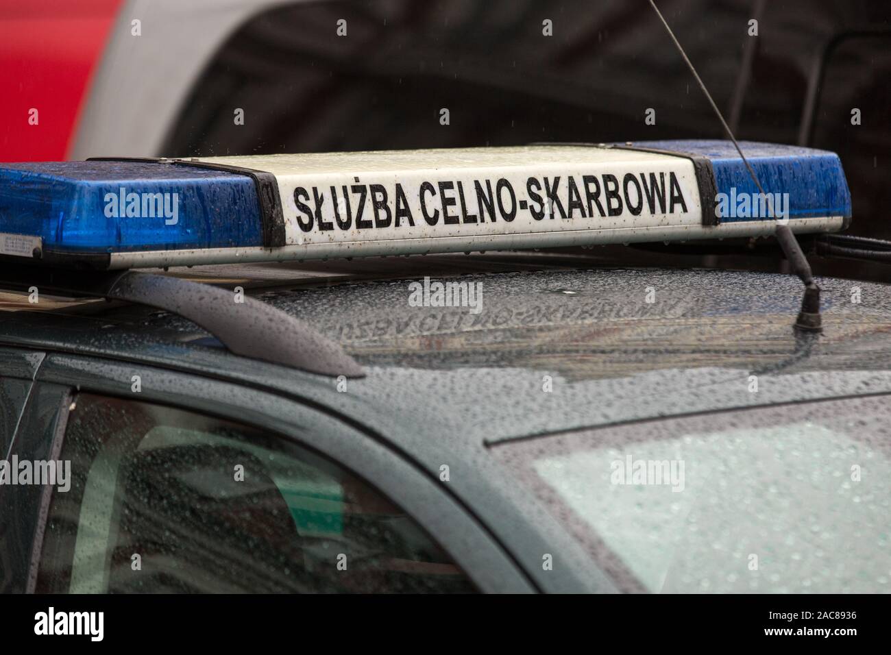 A vehicle of the Customs Service seen in Zgorzelec.Zgorzelec and Goerlitz are partner cities of the Euro region Neisse located in Saxony (Germany) and Lower Silesia (Poland) Stock Photo