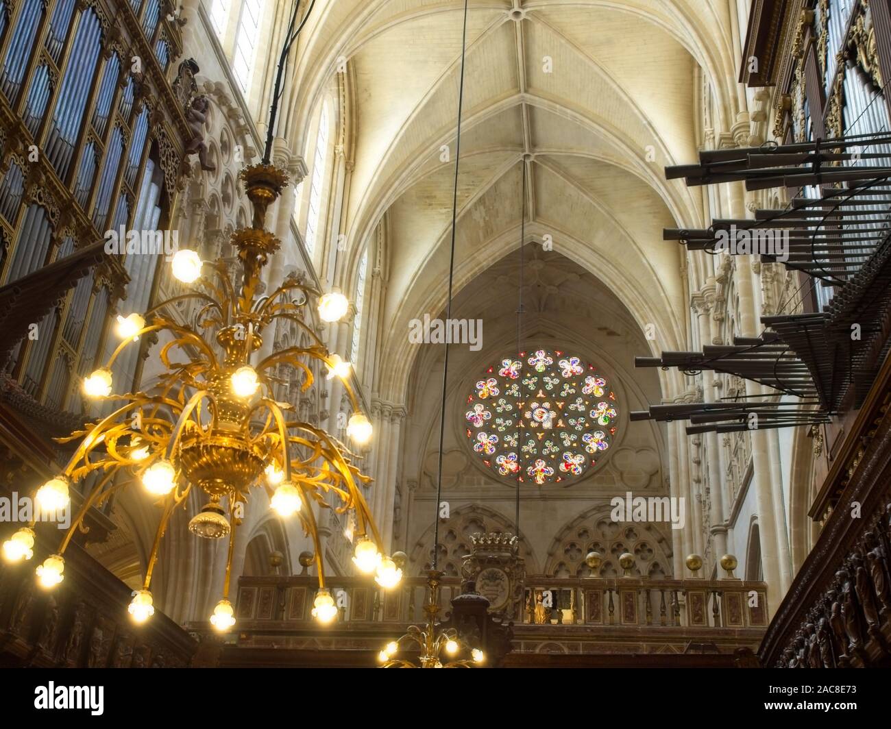 Burgos, Spain - May 4, 2019. Interior of the Cathedral of Santa María de Burgos. Spain Stock Photo