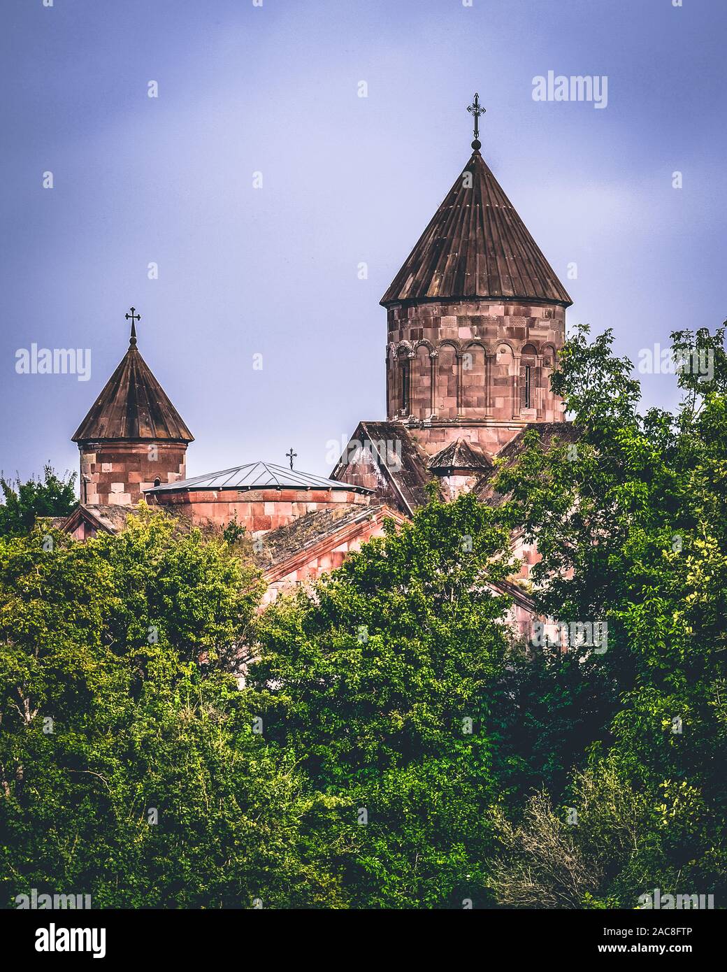 Makaravank is a 10th to 13th century church complex near the Achajur village of Tavush Province, Armenia. Stock Photo