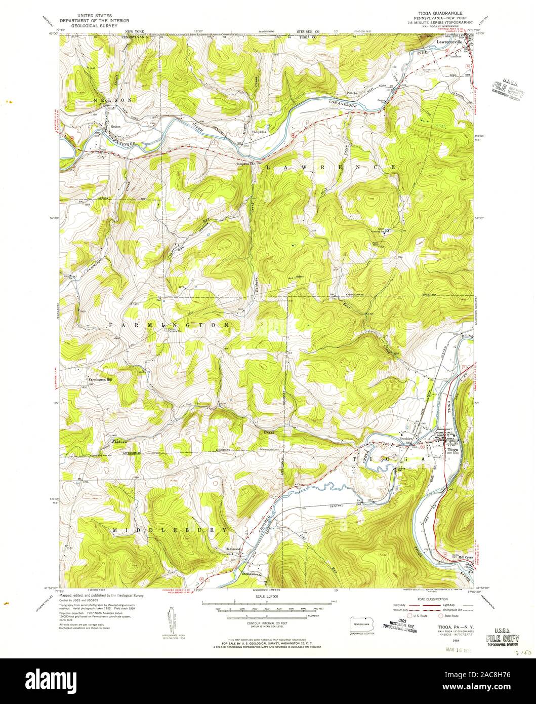 Map of tioga pennsylvania hires stock photography and images Alamy
