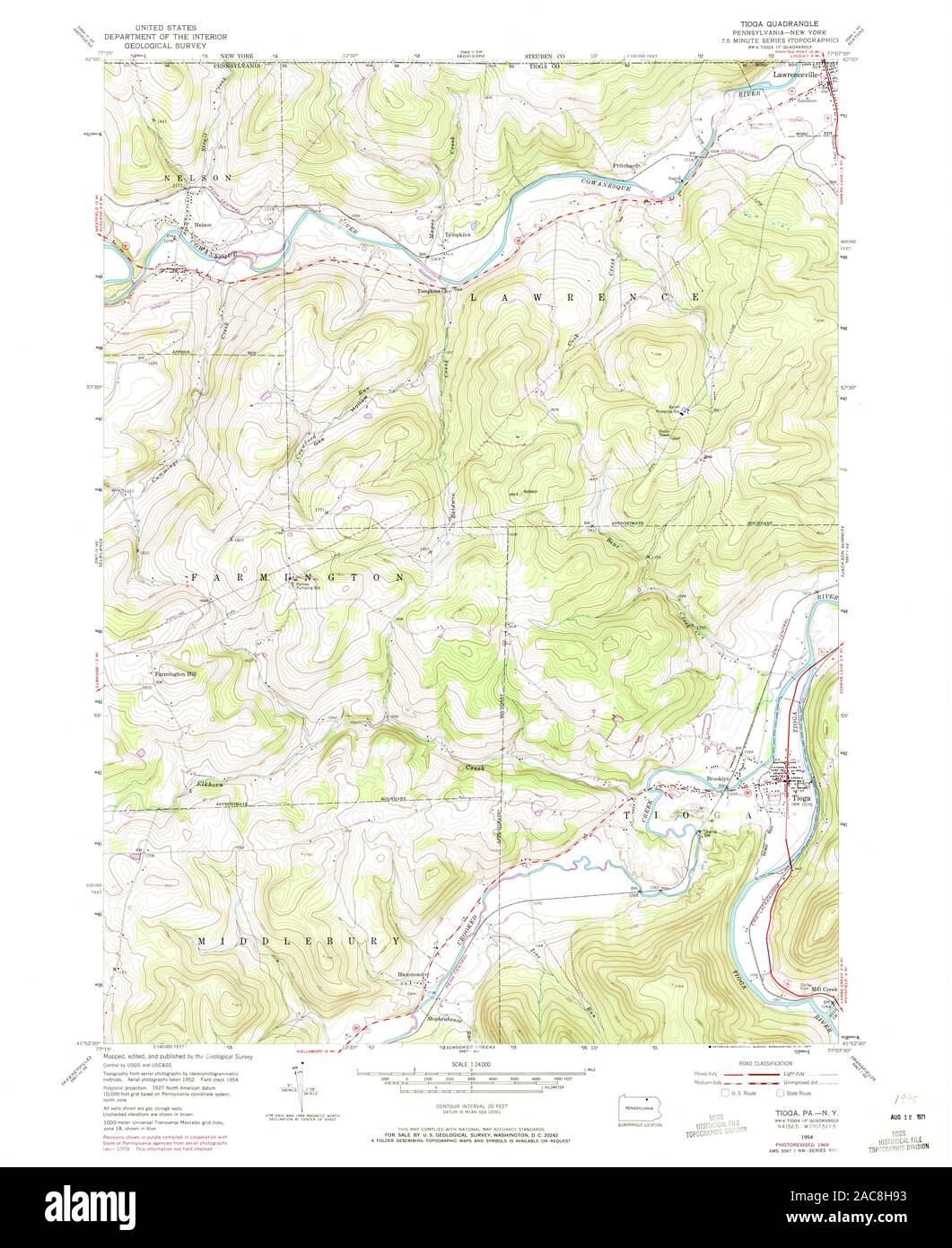 Tioga pennsylvania map hires stock photography and images Alamy