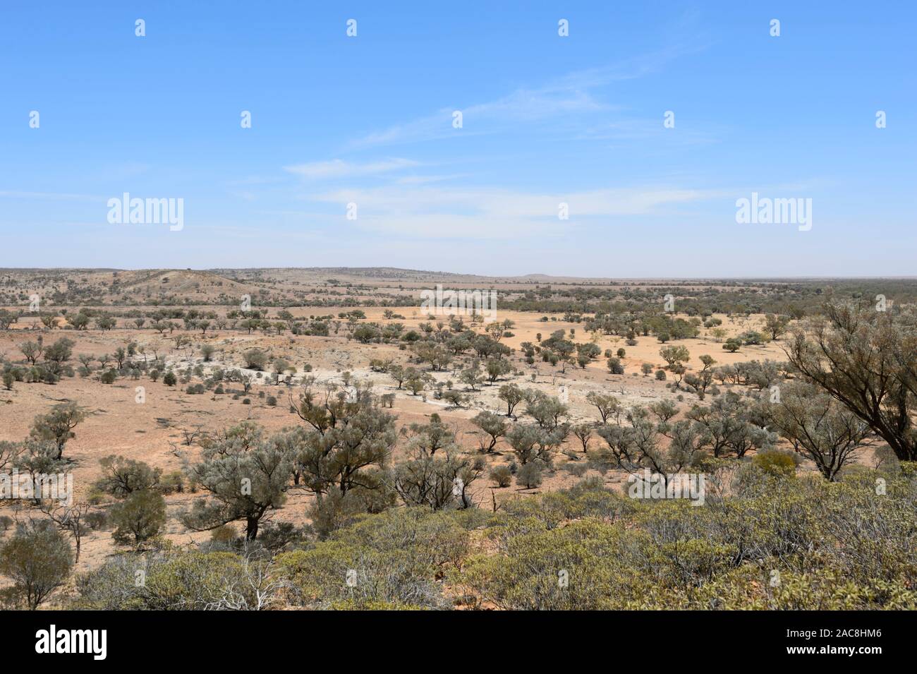 View of the arid landscape in Sturt National Park, near Tibooburra, New South Wales, NSW, Australia Stock Photo