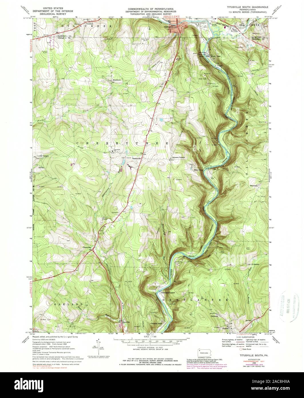 Titusville pennsylvania map Cut Out Stock Images & Pictures Alamy