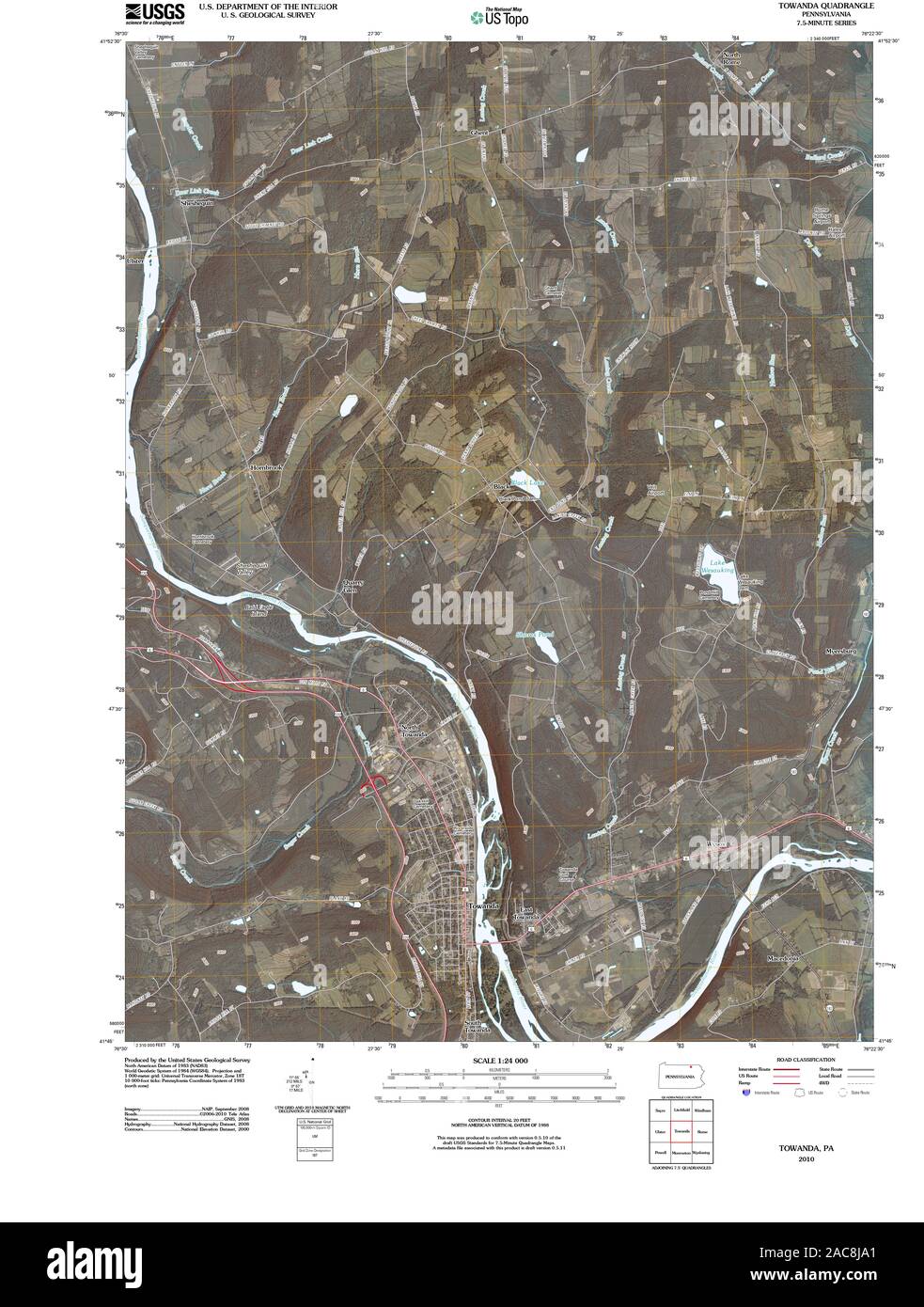 Map of towanda hires stock photography and images Alamy